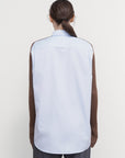 SHIRT WITH RIBBED-KNIT SLEEVES