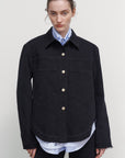 FRAYED DENIM SHIRT