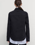 FRAYED DENIM SHIRT