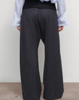 WIDE-LEG PANTS WITH DENIM PANEL