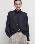 SHIRT WITH DRAPED HEM