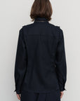 STRUCTURED-PLEAT SHIRT