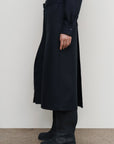 PLEAT-OVERLAY MIDI SKIRT