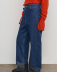 FRAYED STRAIGHT JEANS