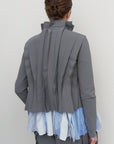 SCULPTED-PLEAT BIFLEX TOP