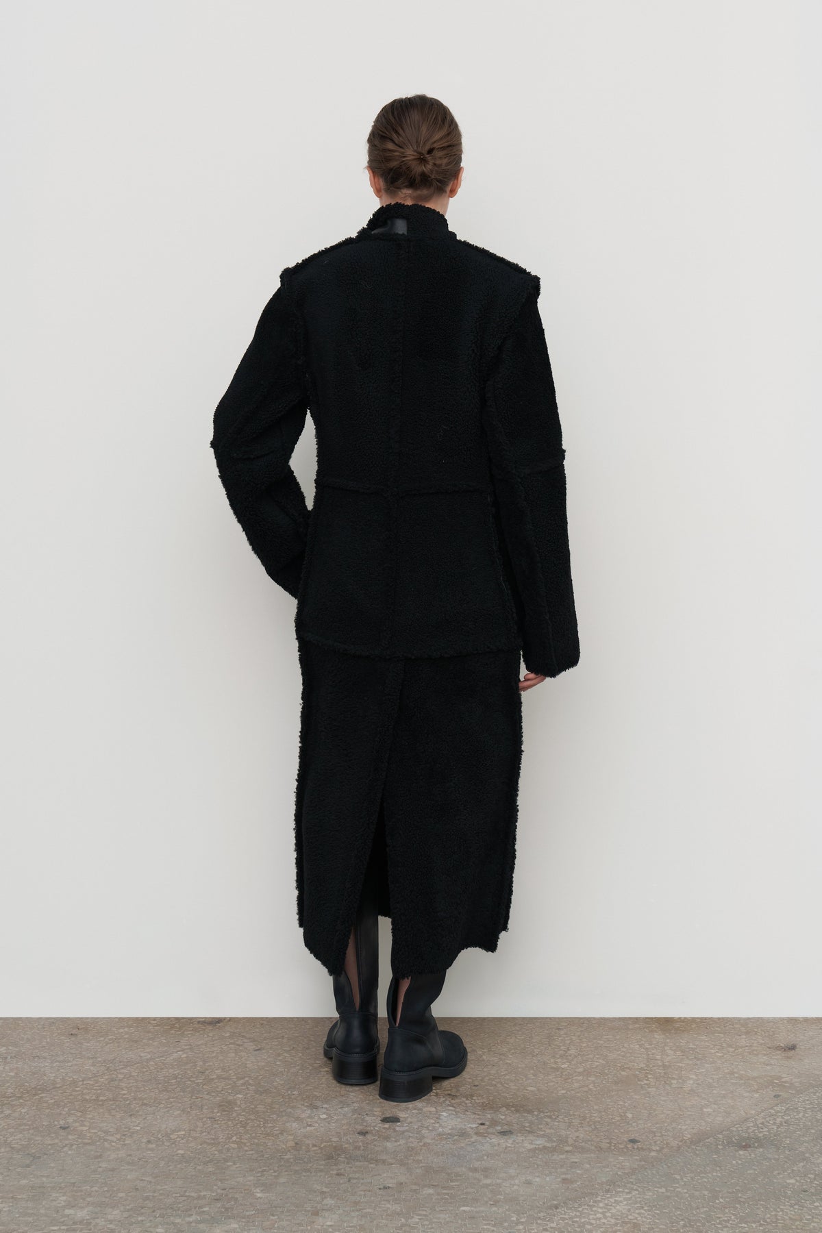 REVERSIBLE-SHEARLING HOURGLASS COAT