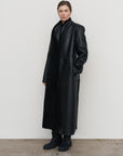 REVERSIBLE-SHEARLING HOURGLASS COAT
