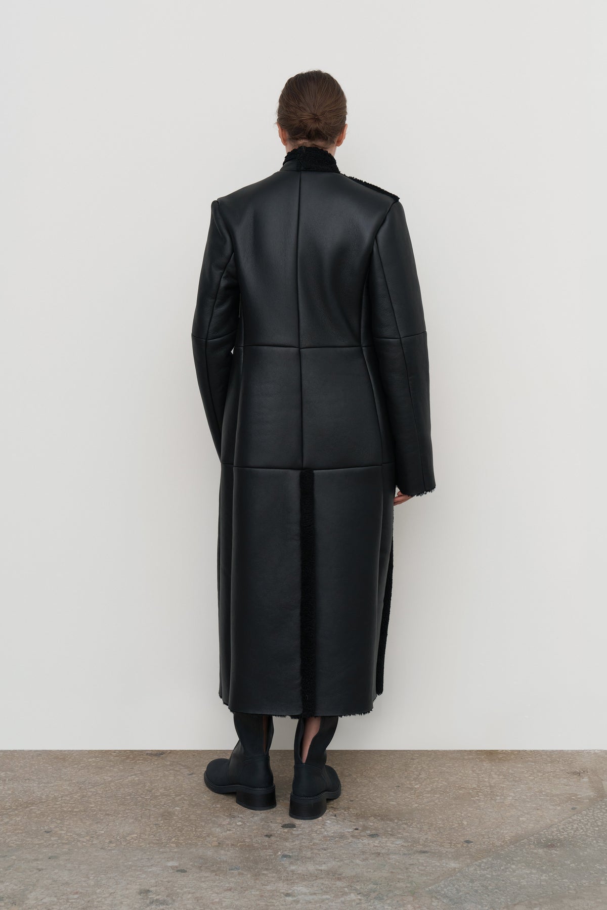 REVERSIBLE-SHEARLING HOURGLASS COAT