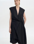 VEST WITH KNEE LENGTH SCARF DETAIL
