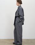 OVERLAY DECONSTRUCTED JACKET grey 3