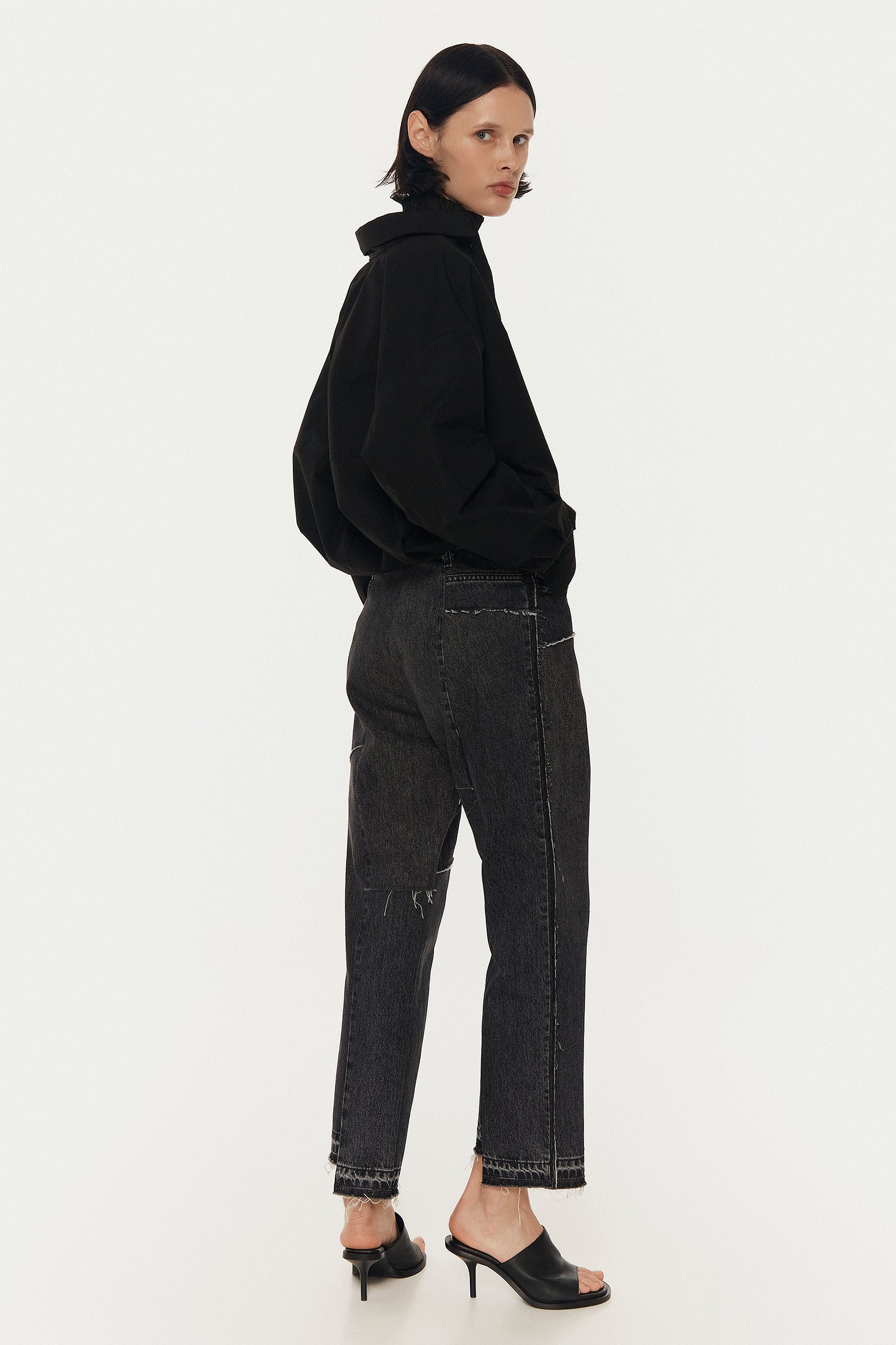 PATCHWORK JEANS GREY 2
