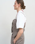 Pinstriped Wool Blend Vest