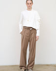 LITKOVSKA Pleated Pants with Drawstring