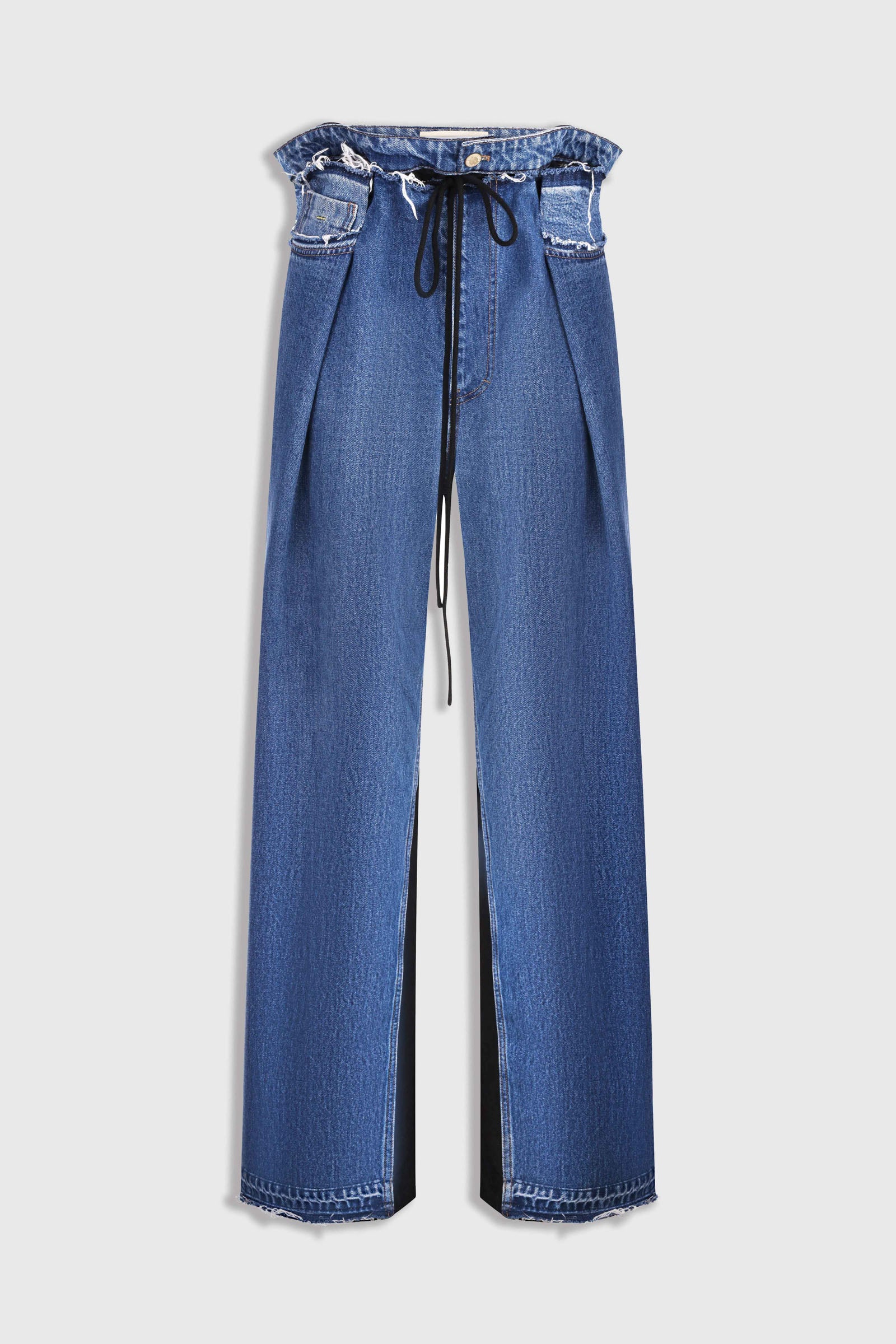 LITKOVSKA Pleated Wide-Leg Jeans | Two-Tone Denim LITKOVSKA Pleated Wide-Leg Jeans | Two-Tone Denim