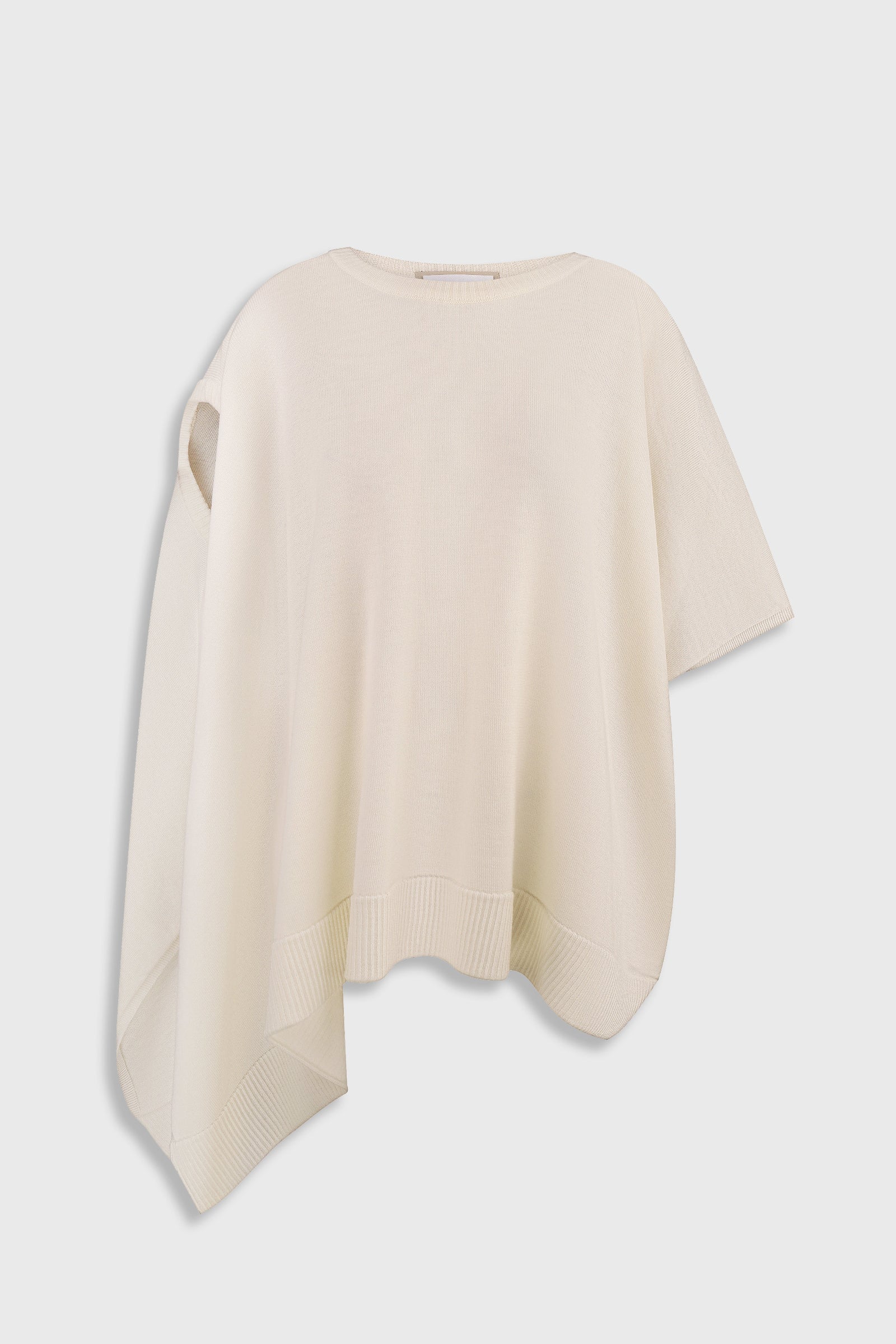 REVERSIBLE ASYMMETRIC KNIT TOP ivory 5