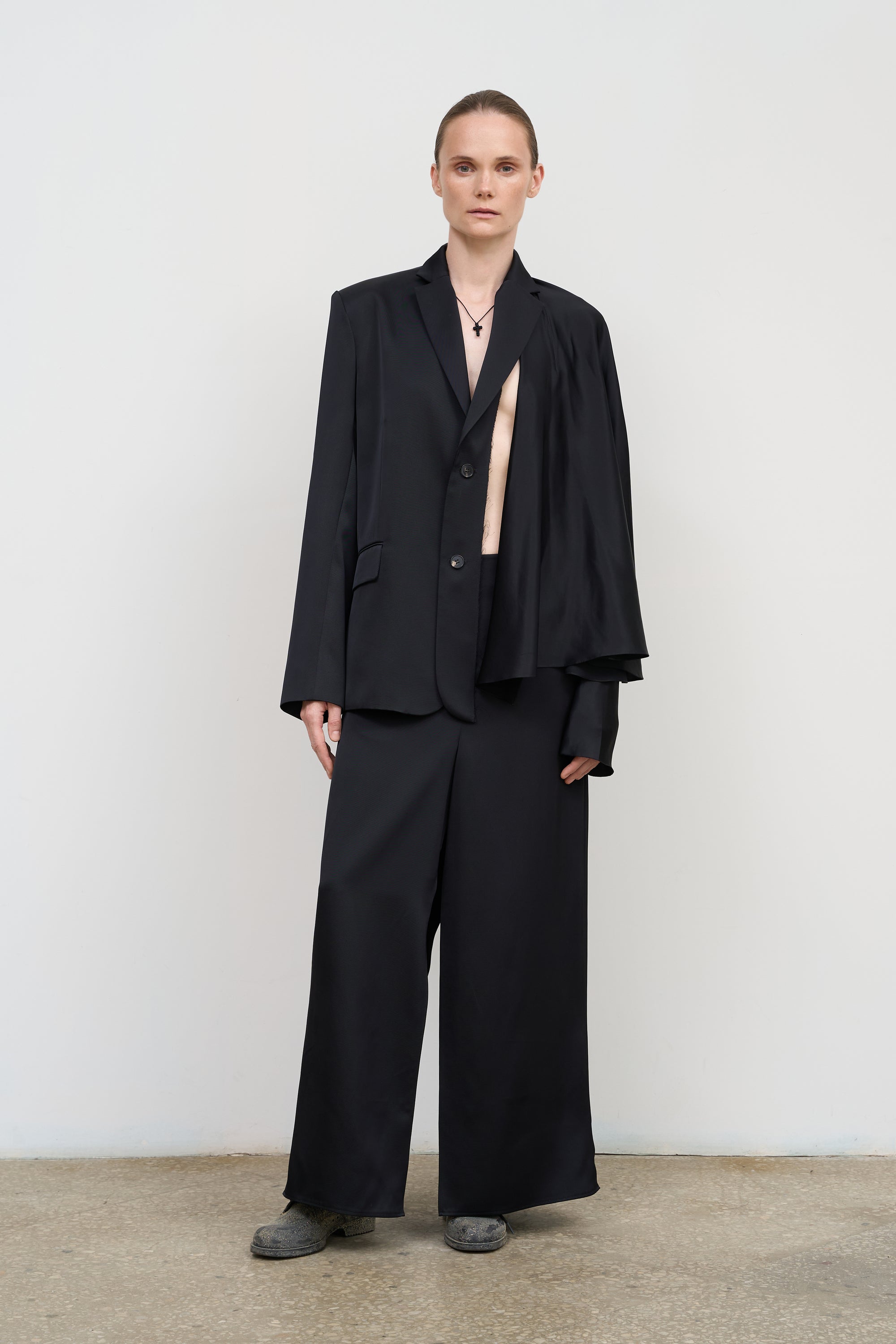 SIDE-SLIT VISCOSE JACKET