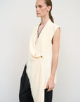 SOFT BLEND VEST WITH KNEE-LENGTH SCARF AND FRINGE DETAIL 1