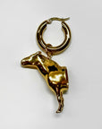 SPIRIT GOLD-PLATED BRASS MONO EARRING