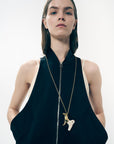 SPIRIT GOLD-PLATED PENDANT WITH CLAY-EMBELLISHED DETAIL
