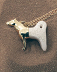 SPIRIT GOLD-PLATED PENDANT WITH CLAY-EMBELLISHED DETAIL
