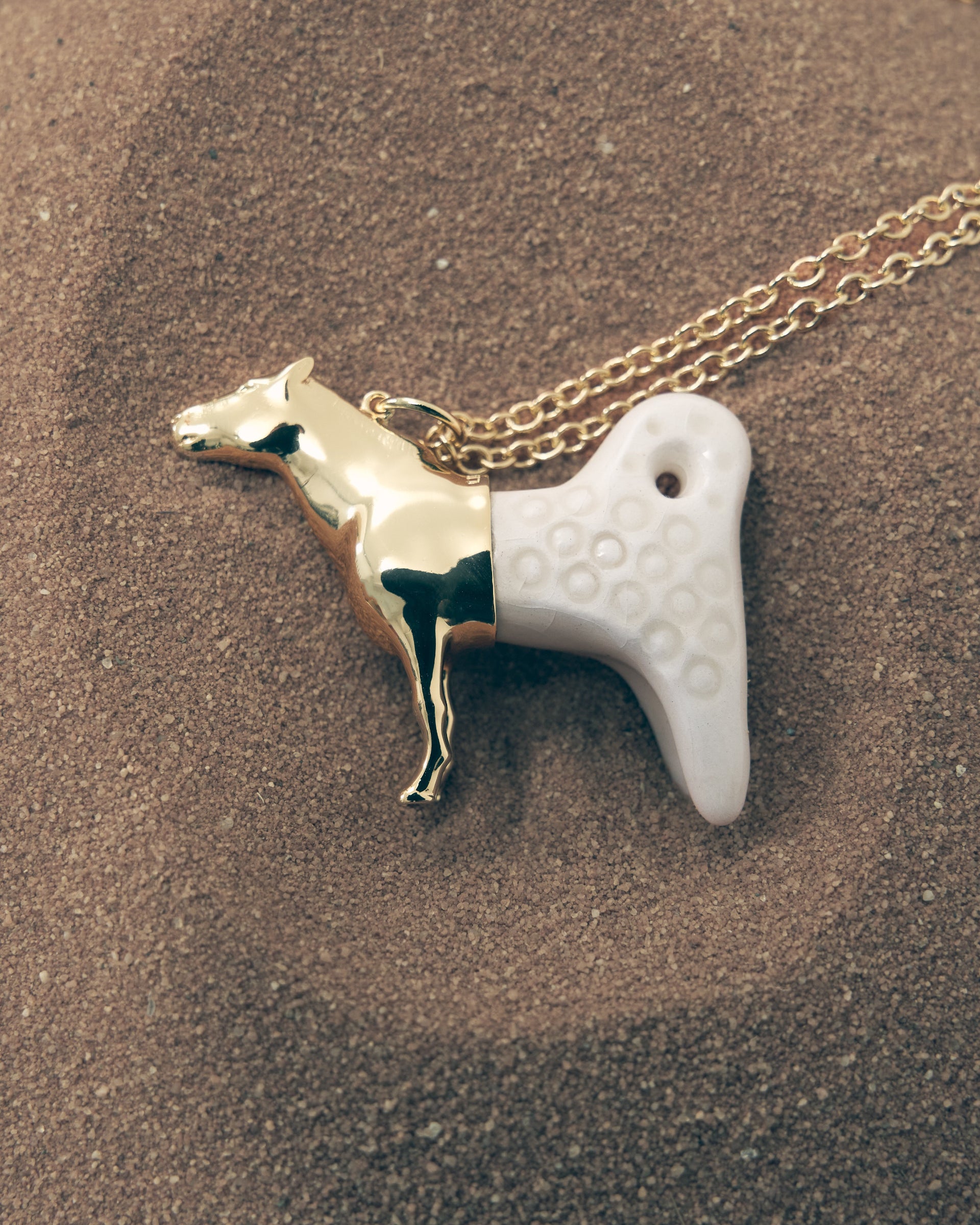 SPIRIT GOLD-PLATED PENDANT WITH CLAY-EMBELLISHED DETAIL 2