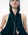 SPIRIT GOLD-PLATED PENDANT WITH CLAY-EMBELLISHED DETAIL
