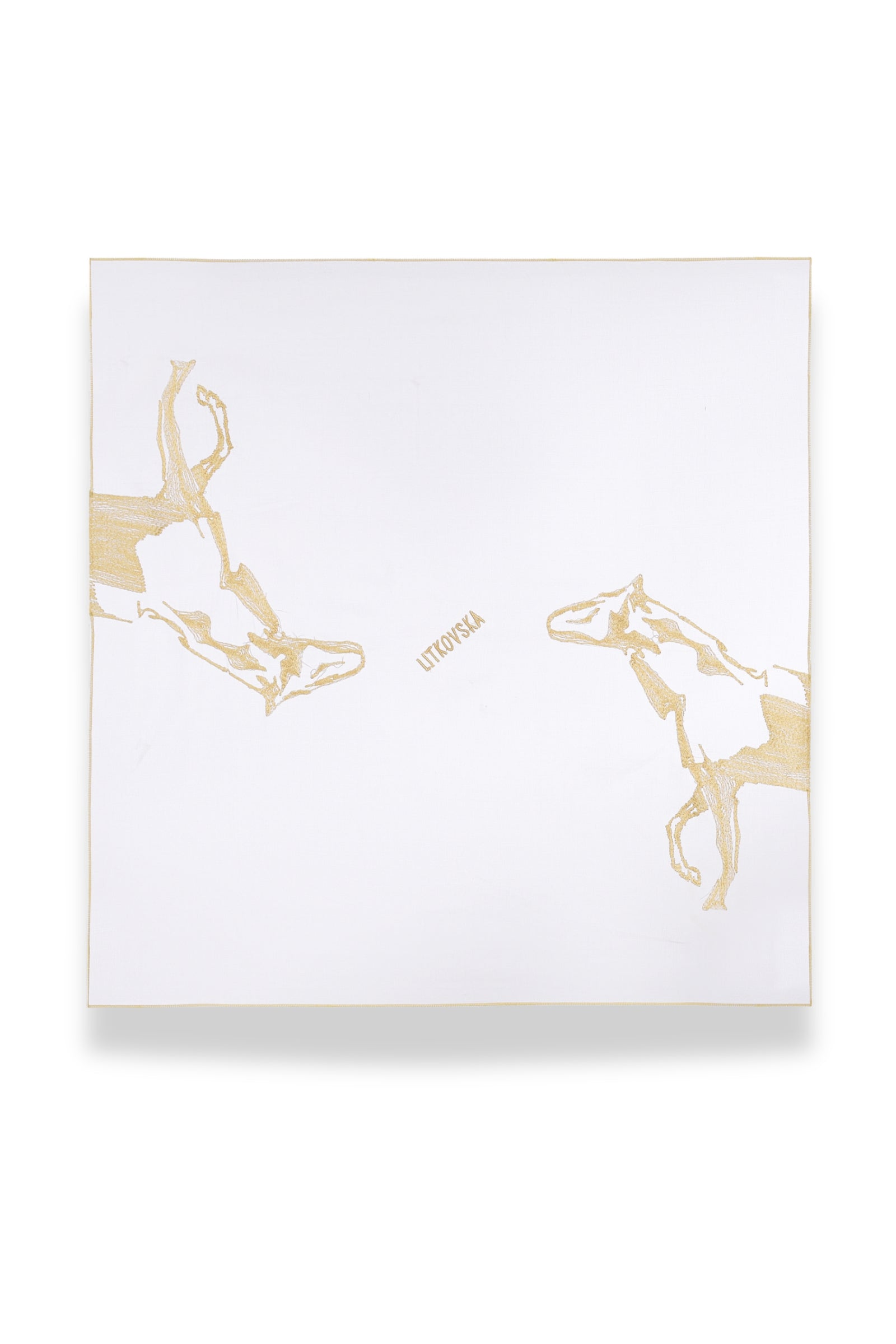 Spirit Silk Scarf with Embroidery