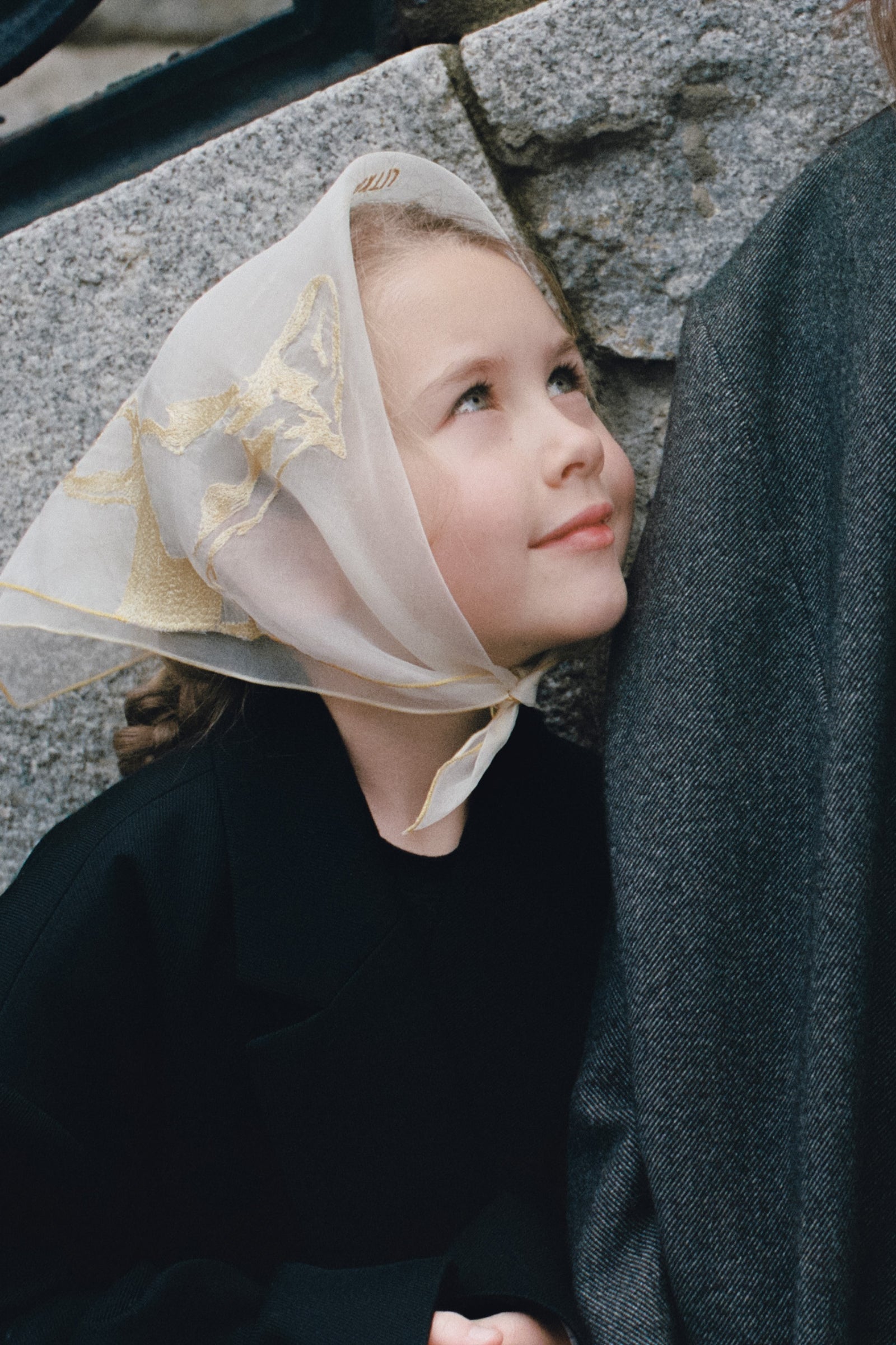 Spirit Silk Scarf with Embroidery