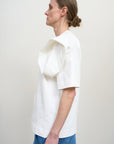 T-SHIRT WITH FLORAL DETAILS IN WHITE 2