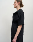 T-SHIRT WITH FLORAL DETAILS black