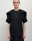 T-SHIRT WITH FLORAL DETAILS black
