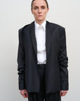 TAILORED WOOL-BLEND JACKET WITH TWISTABLE SLEEVES