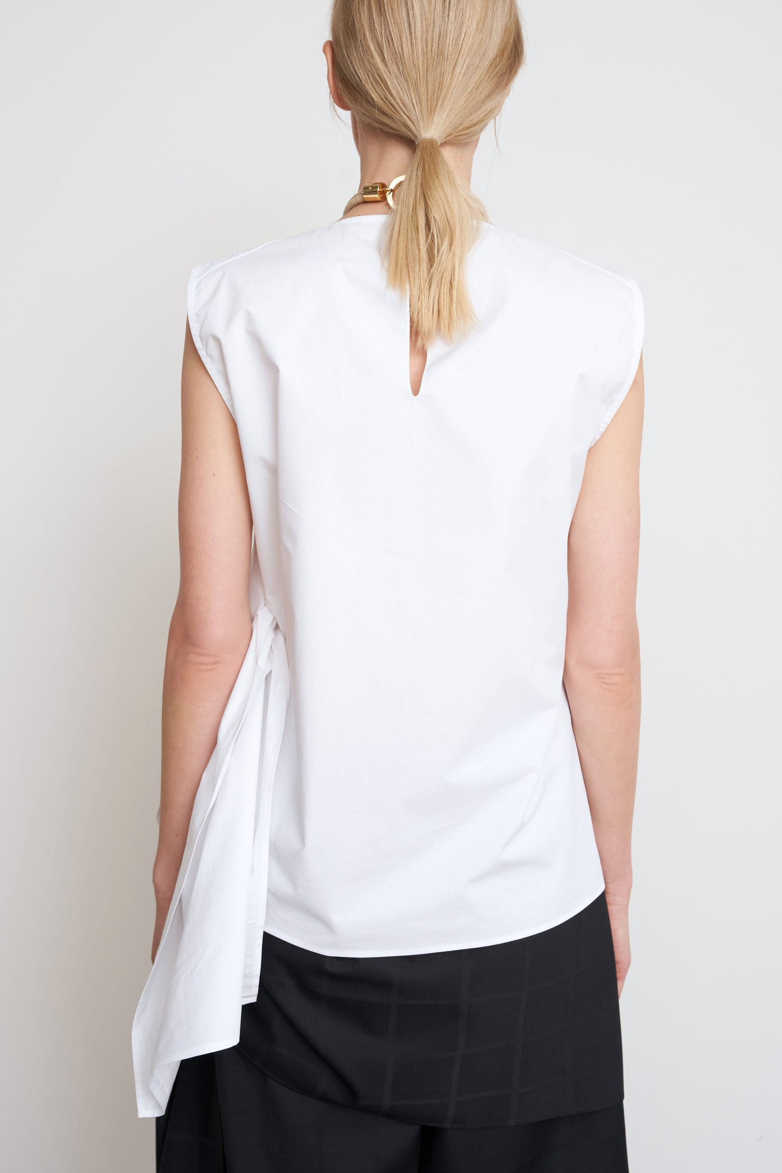 WAIST TWISTED COTTON SHIRT