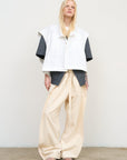WHITE DENIM OVERSIZED VEST