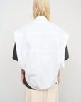 WHITE DENIM OVERSIZED VEST