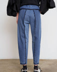 WIDE TAPERED LEG PATCHWORK JEANS 2