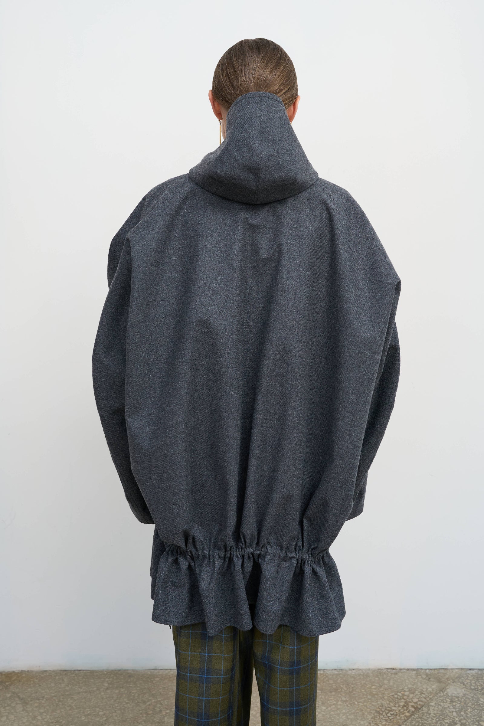 Wool-Blend Parka With Floral Sleeve Accents 3
