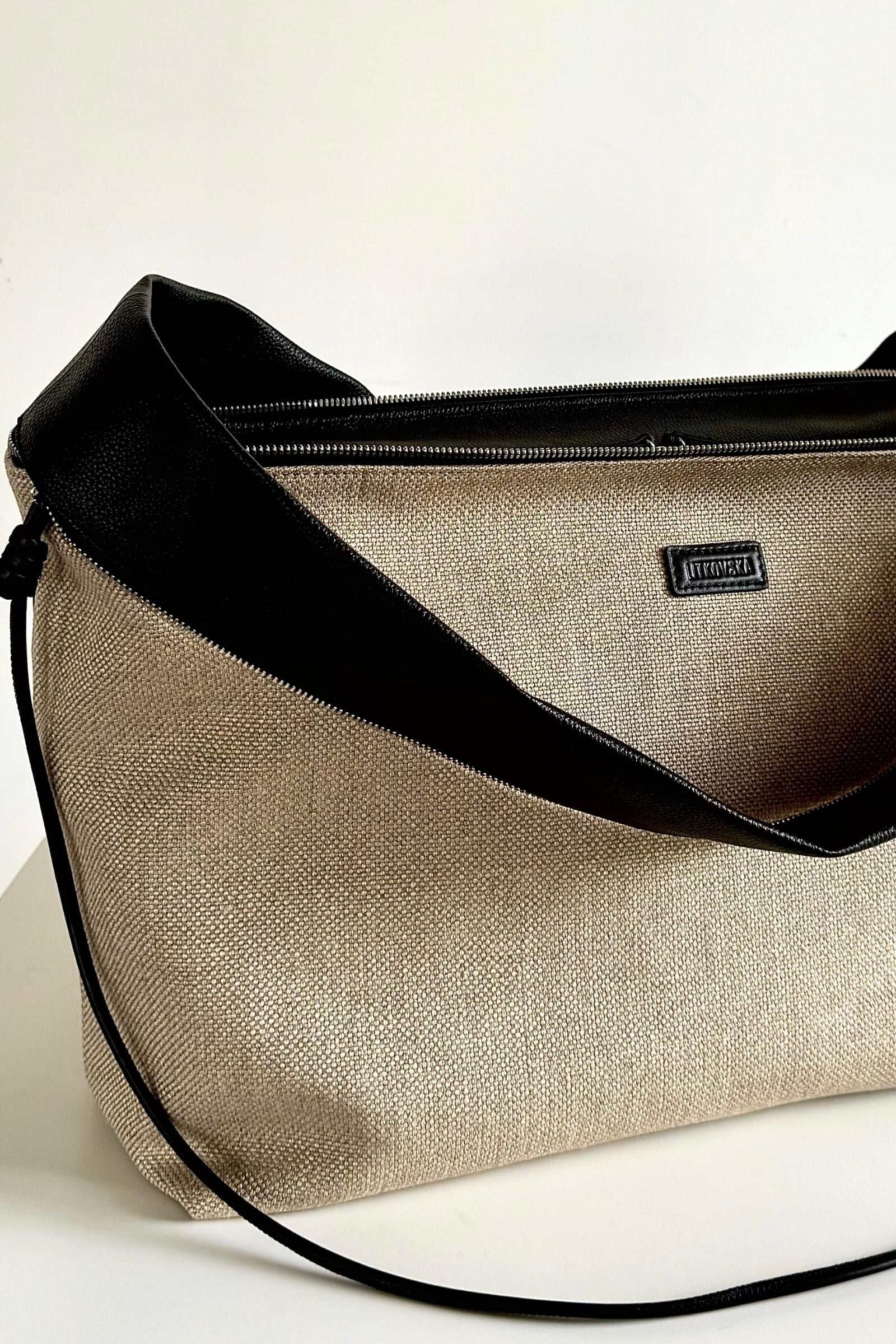 ZIP BAG IN CANVAS WITH SHOULDER STRAP 3