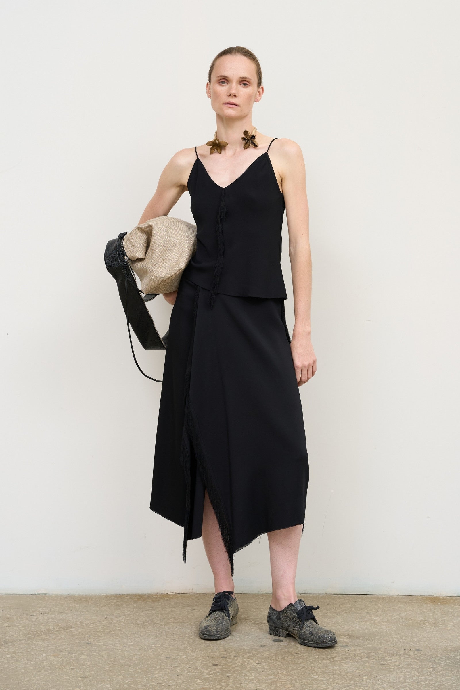 ZIP BAG IN CANVAS WITH SHOULDER STRAP