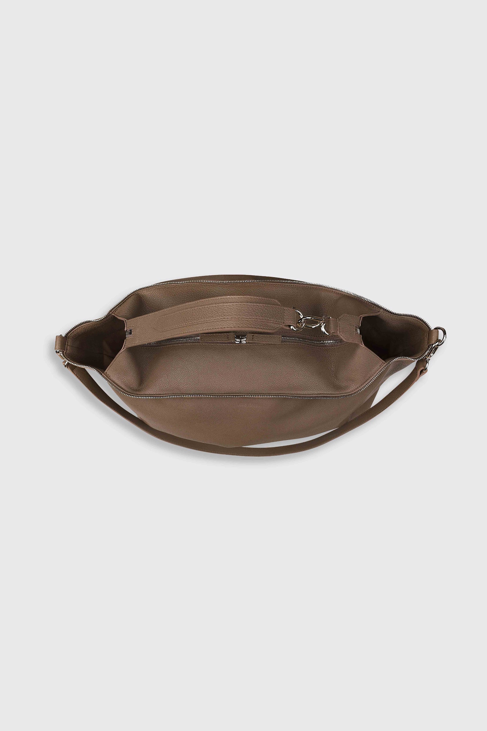 Zip Shoulder Bag Biege