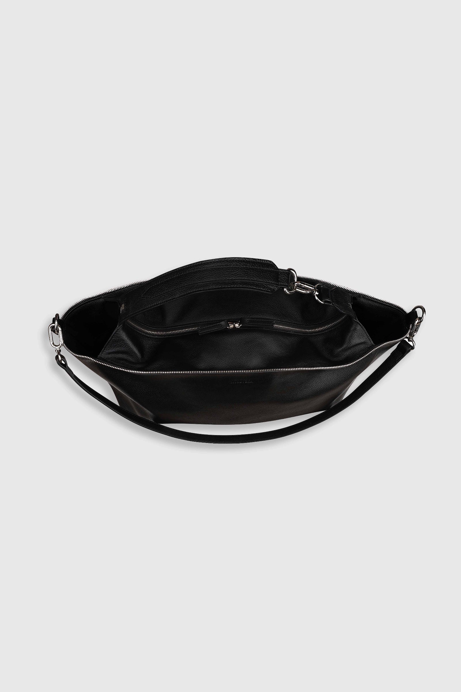 Zip Shoulder Bag Black