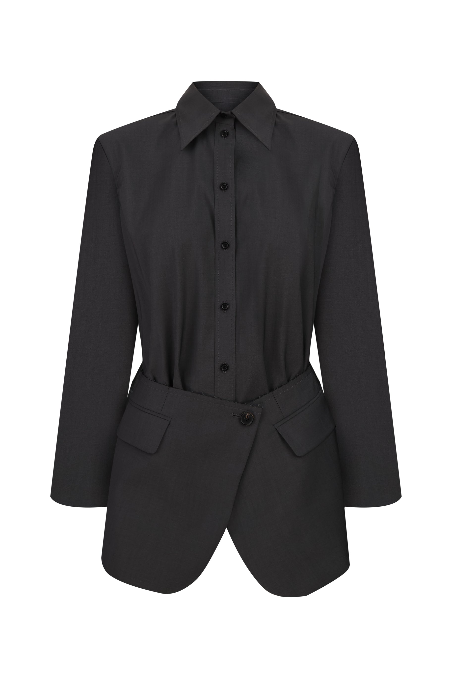 BLOUSE WITH SUITING DETAIL