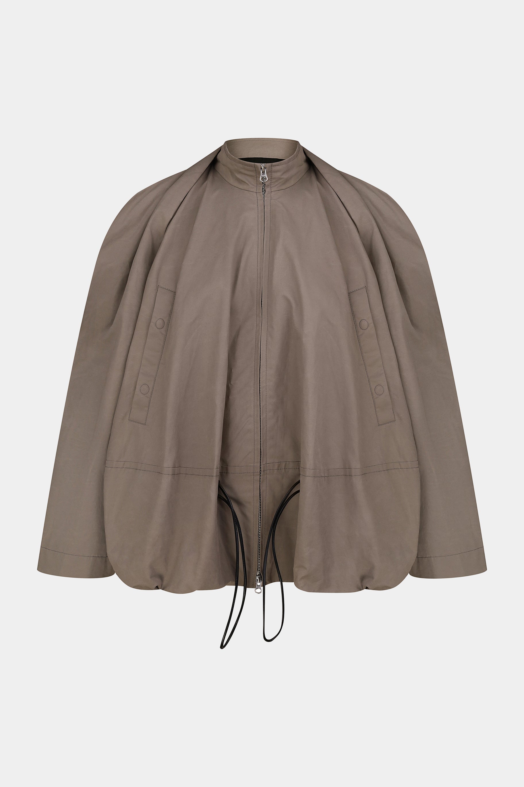 VOLUMINOUS BOMBER WITH DRAWSTRING