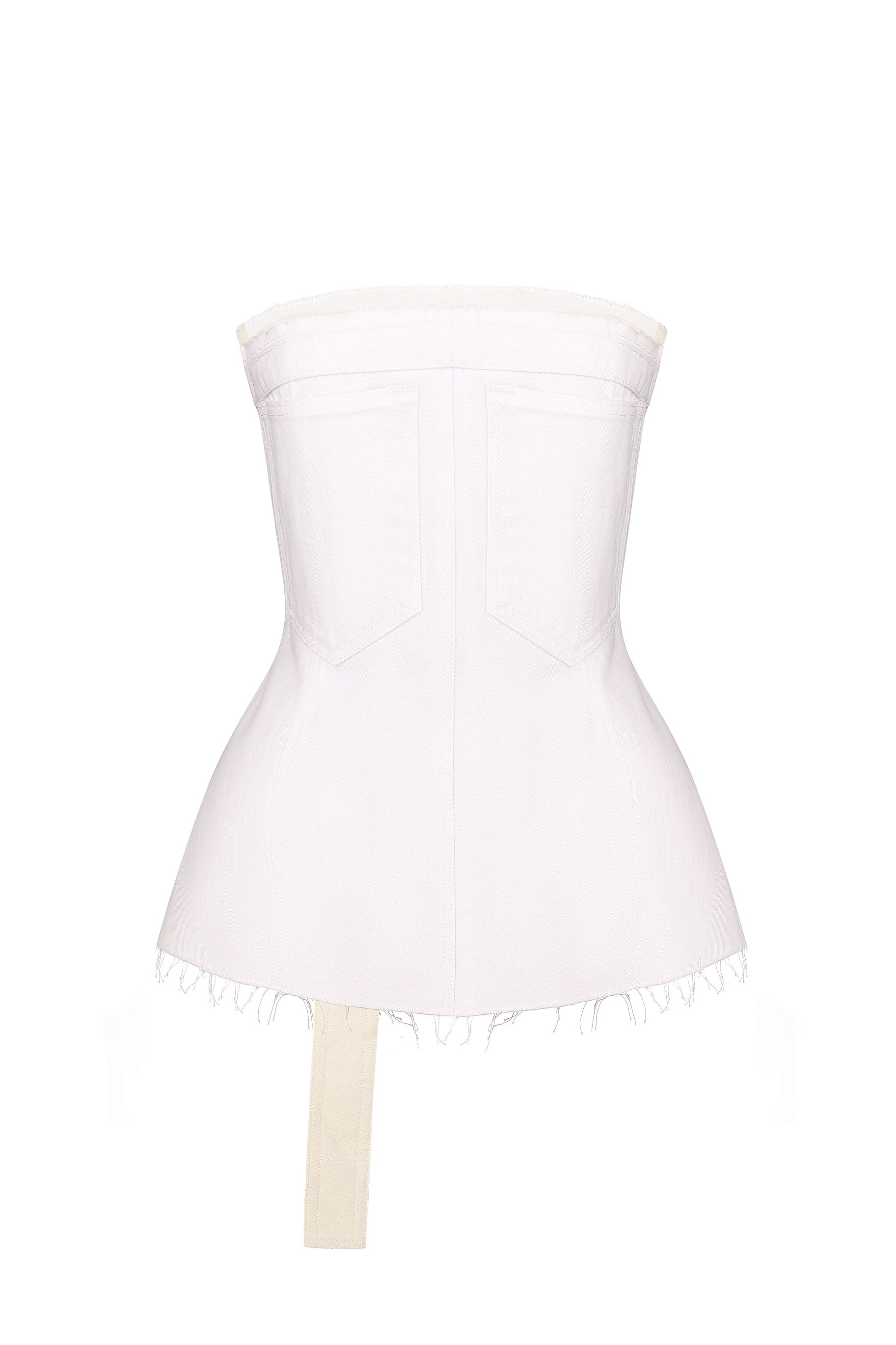 TAILORED DENIM BUSTIER