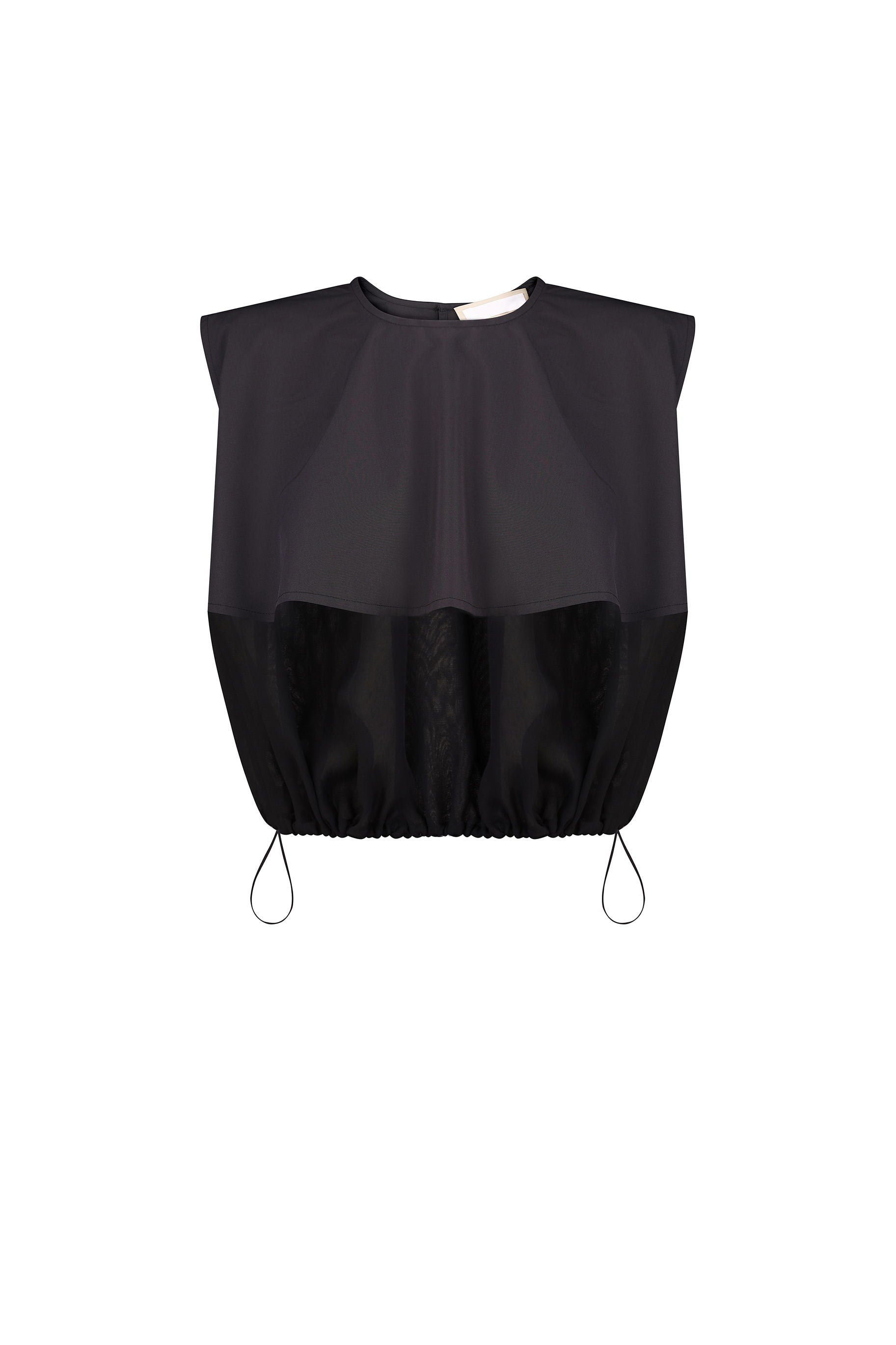 CROPPED WOOL BLEND TOP