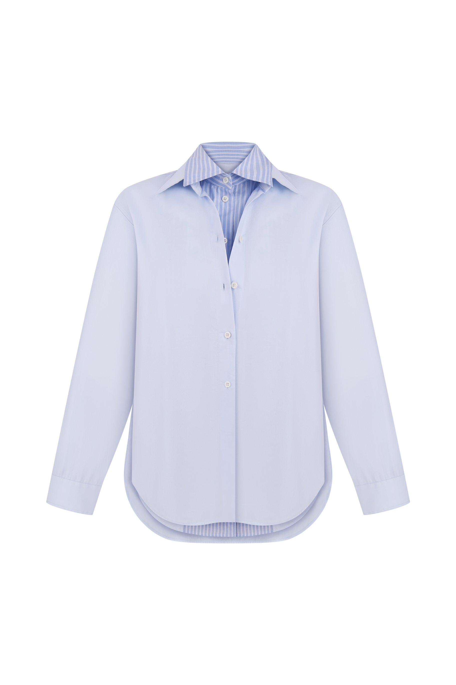 DOUBLE COLLAR POPLIN SHIRT