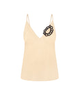 EMBROIDERED CHIFFON TANK TOP