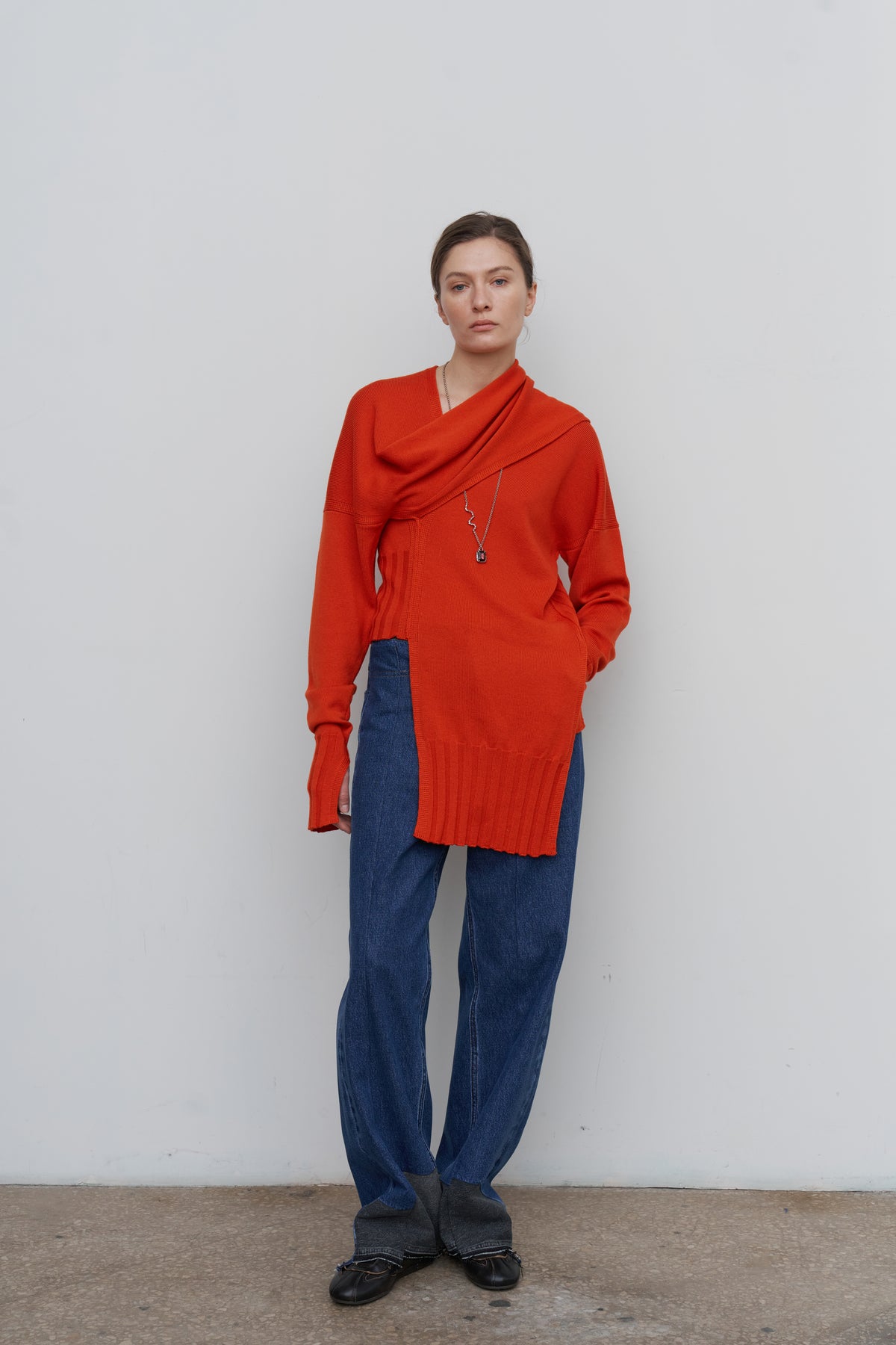 LAYERED WOOL SWEATER