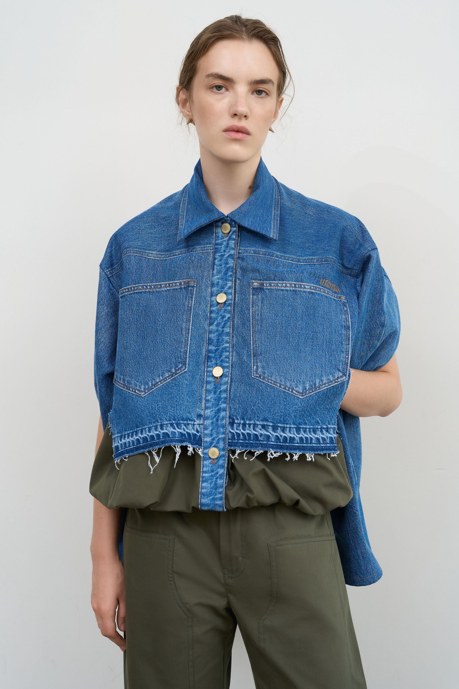 PANELED DENIM JACKET