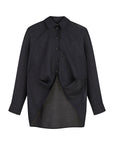 SHIRT WITH DRAPED HEM